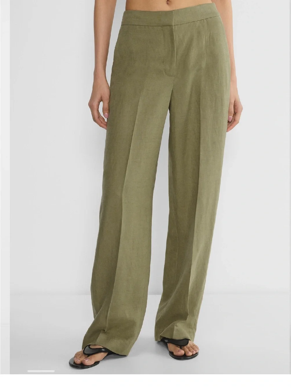 Aritzia Limitless Pant- Cruise Linen- size 2 - Sun-dried Olive Green - BNWT